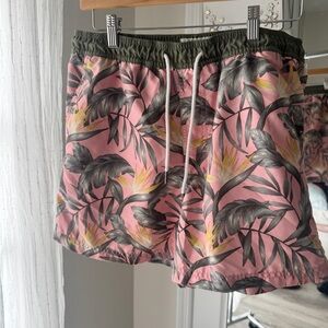 American Eagle Outfitters Swim Shorts Pink and Green